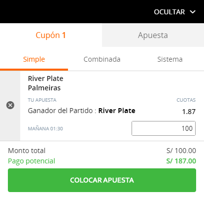 cupon de apuestas Betsson