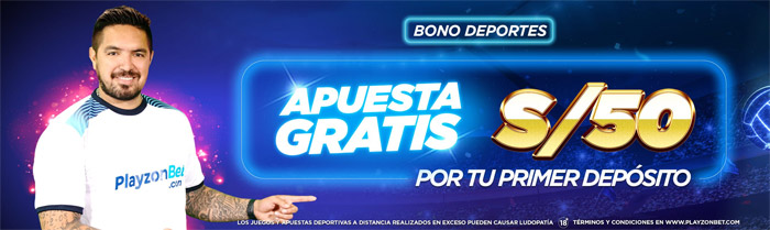 Bono Playzonbet: Apuesta gratis de S/50