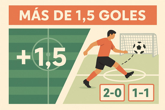Más de 1.5 goles qué significa en apuestas deportivas Infografía: más de 1.5 goles
