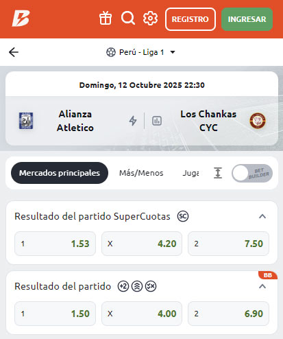 Supercuotas en Betano - qué significa.