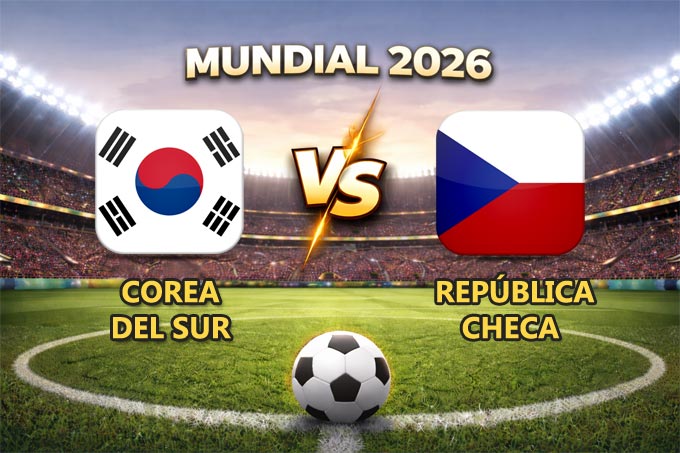 Corea del Sur vs República Checa pronóstico del partido Mundial 2026 este 11 de junio que se juega en el Estadio Akron de Guadalajara.