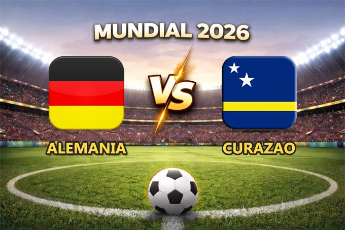 Alemania vs Curazao pronóstico del partido Mundial 2026 este 14 de junio que se juega en el NRG Stadium de Houston.