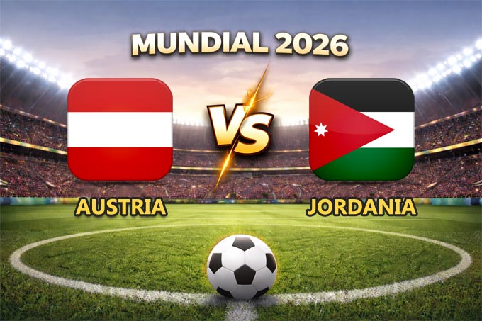 Austria Vs Jordania pronóstico del partido Mundial 2026 este 16 de junio que se juega en el Levi's Stadium de Santa Clara.