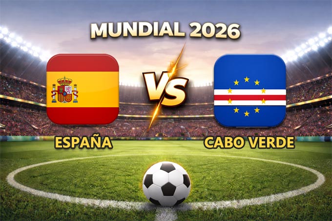 España vs Cabo Verde pronóstico del partido Mundial 2026 este 15 de junio que se juega en Atlanta.
