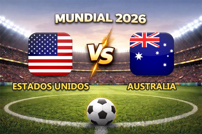 Estados Unidos vs Australia pronóstico y cuánto paga el partido Mundial 2026 este 19 de junio que se juega en el Lumen Field de Seattle.