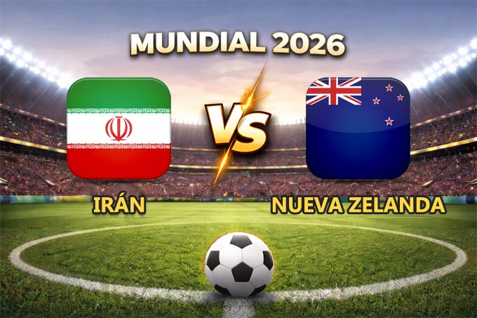 Irán vs Nueva Zelanda pronóstico del partido Mundial 2026 este 15 de junio que se juega en el SoFi Stadium, de Los Ángeles.