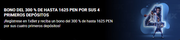 1xBet Perú 1xBet bono de bienvenida en Perú