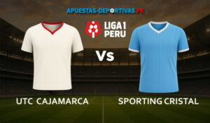 UTC Cajamarca Vs Sporting Cristal pronóstico con análisis del partido y cuotas